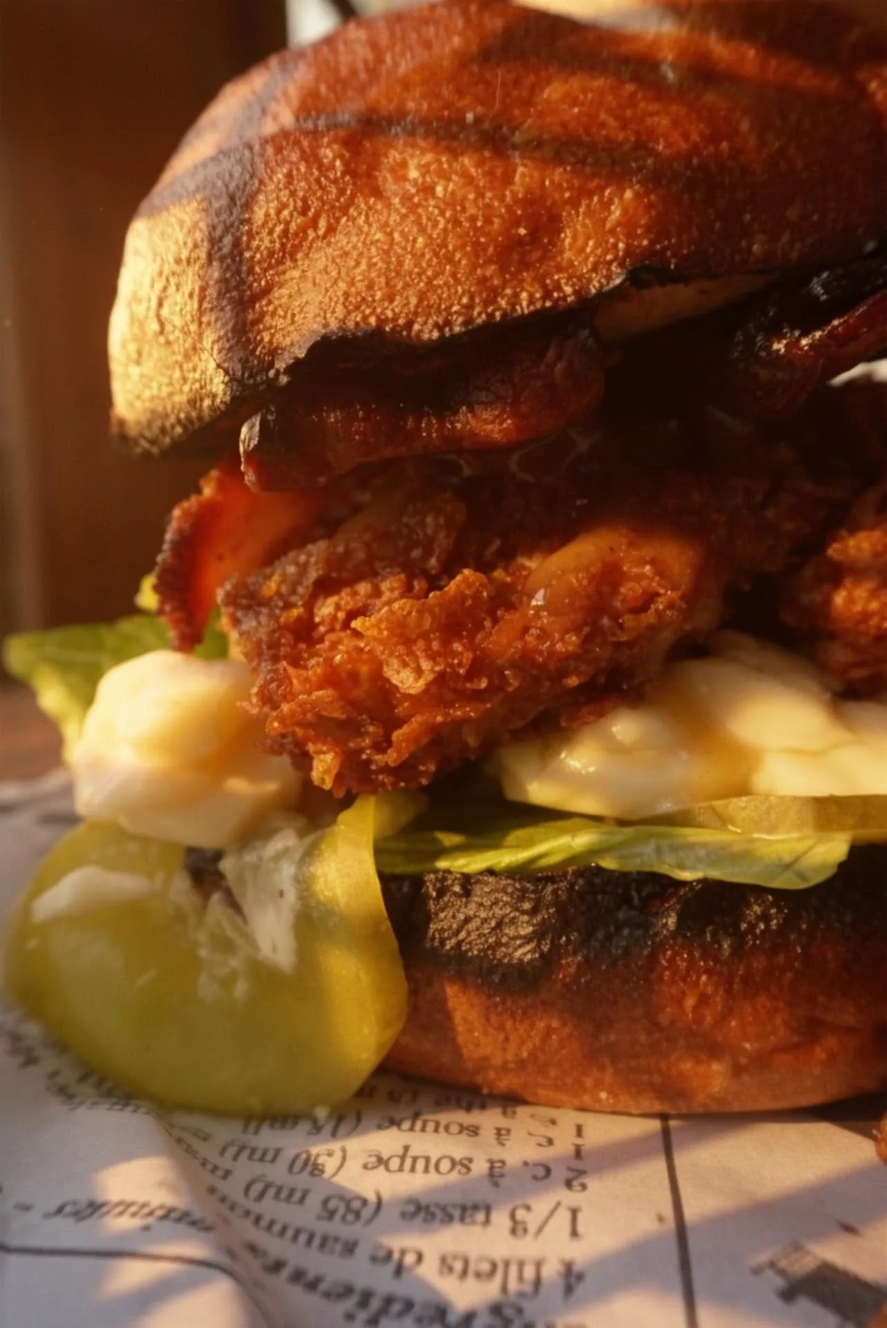 Burger au poulet croustillant du McBroue